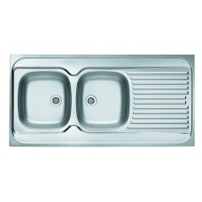 Мойка для кухни накладная ALVEUS CLASSIC 100 NAT-60 1200X6002X левая в комплекте с сифоном  