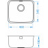Мойка для кухни ALVEUS LUNO 20 SAT 90 FI 340X400 в комплекте с сифоном 