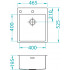 Мойка для кухни ALVEUS PURE 20 KMB-90 465X525 в комплекте с сифоном 